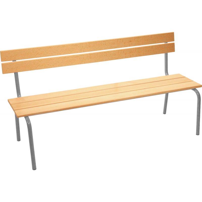Image de  Banc avec dossier L120cm T4 alu 