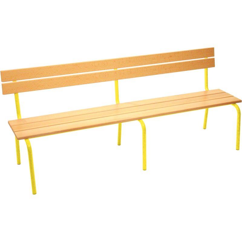 Image de  Banc avec dossier L200cm T4 jaune 