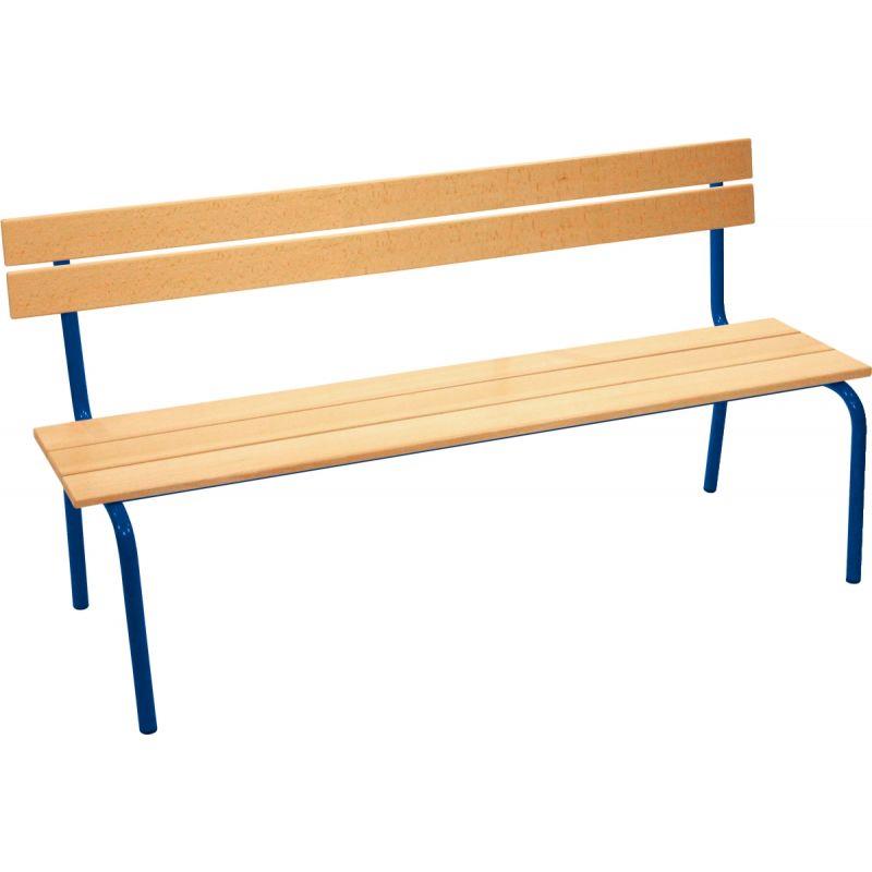 Image de  Banc avec dossier L120cm T5 bleu 
