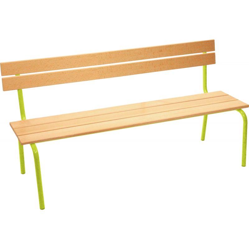 Image de  Banc avec dossier L120cm T5 vert granny 
