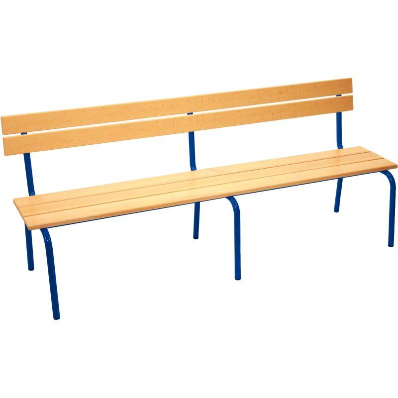Image de  Banc avec dossier L200cm T5 bleu 