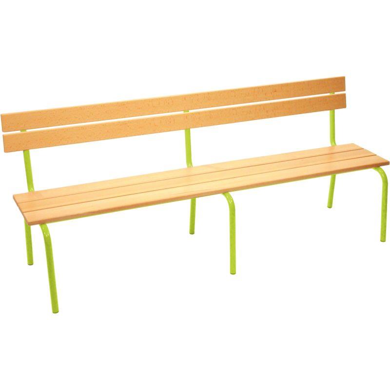 Image de  Banc avec dossier L200cm T5 vert granny 