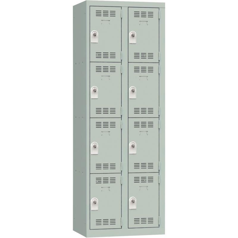 Image de  Vestiaire d''atelier 2 colonnes 8 cases industrie propre L60cm gris 