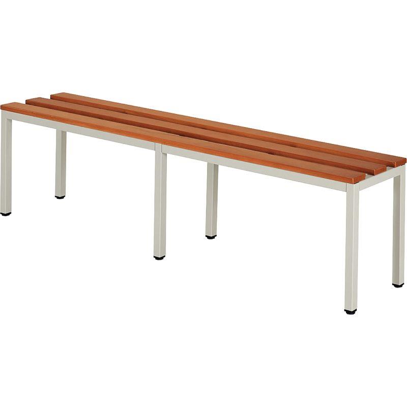 Image de  Banc vestiaire L160cm gris clair/Hêtre clair 