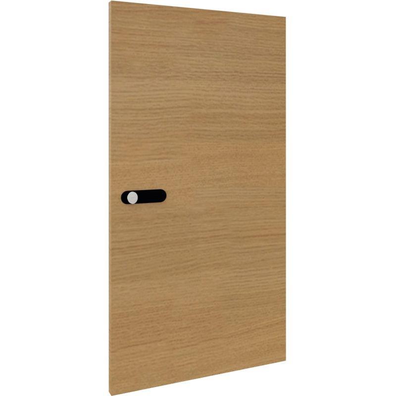 Image de  Porte mélaminée standard 2 cases pour meuble de rangement Camille chêne naturel 