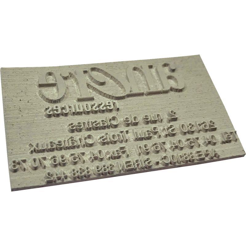 Image de  Plaque en caoutchouc sans cadre 2 lignes 