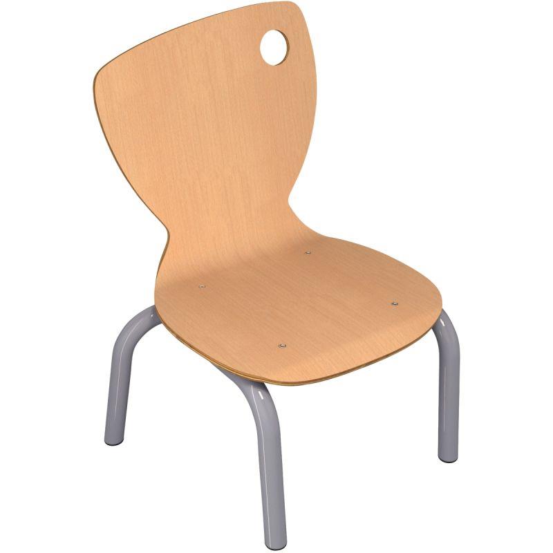 Image de  Chaise coque 4 pieds taille 1 aluminium 