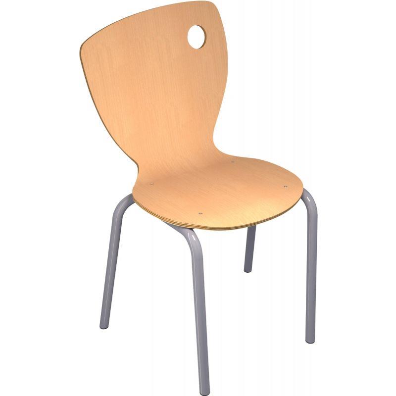 Image de  Chaise coque 4 pieds taille 5 aluminium 