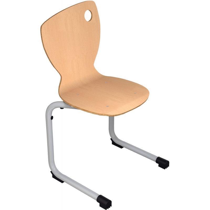 Image de  Chaise coque appui sur table taille 3 aluminium 