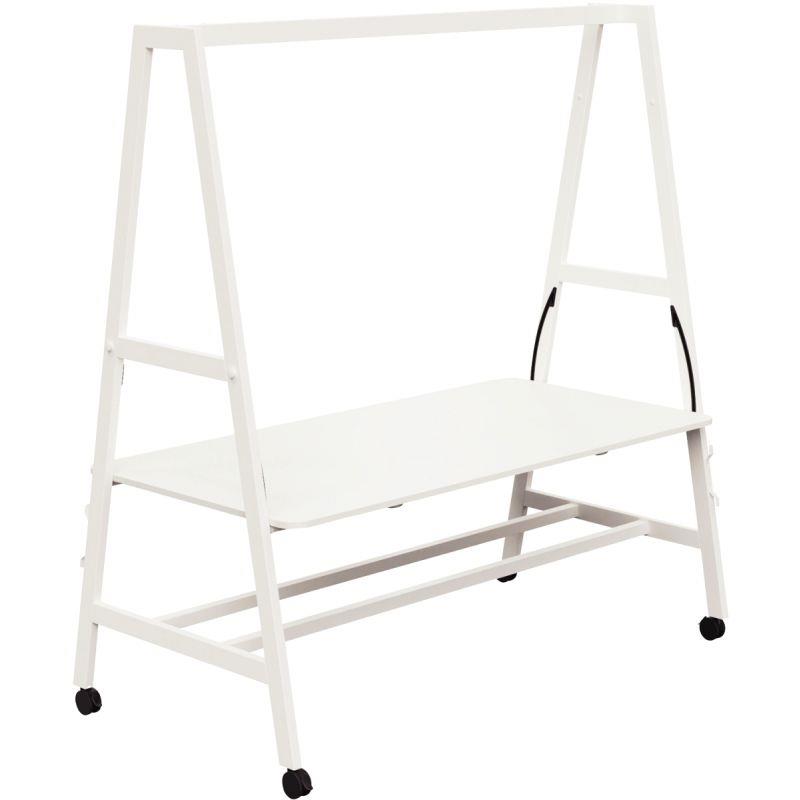 Ref. 96447, Table mobile L180xP90cm Nomad plateau blanc/structure blanc, marque N.C