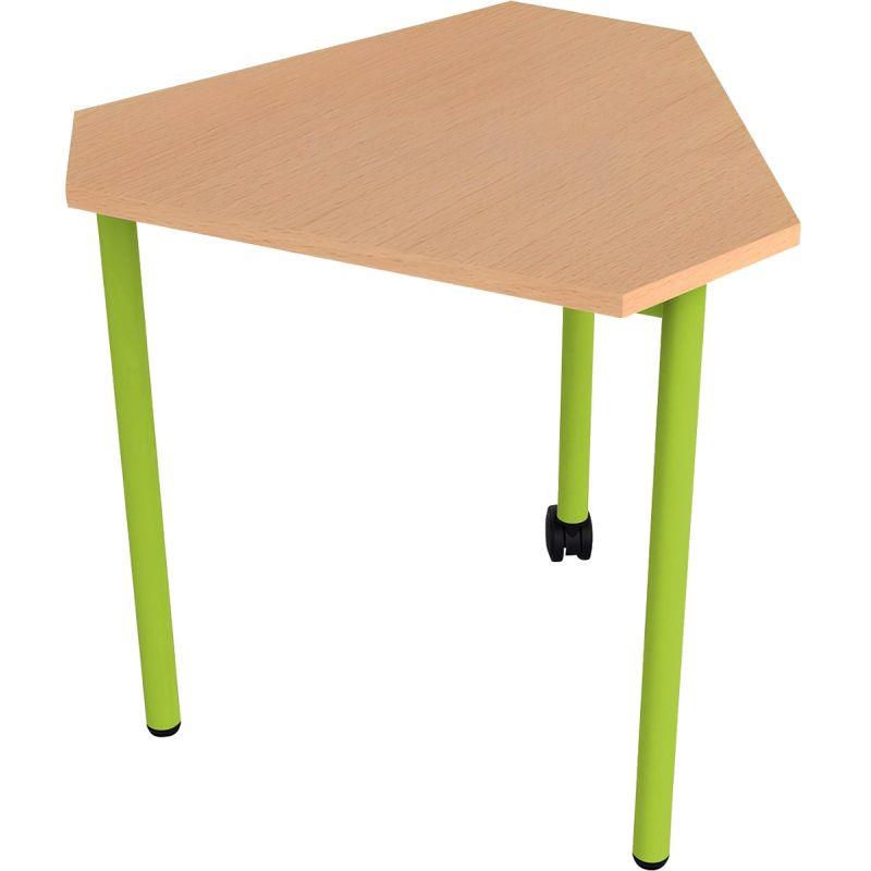 Ref. 96459, Table modulable 3 pieds 1 roulette taille 1 vert granny, marque N.C