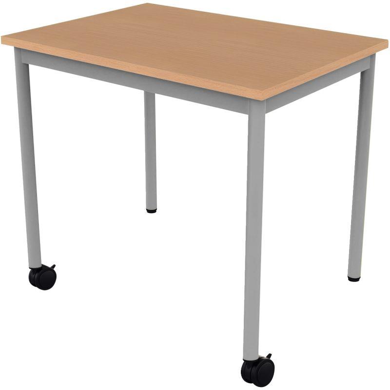 Ref. 96490, Table maternelle 60x60cm 2 roulettes taille 1 alu, marque N.C
