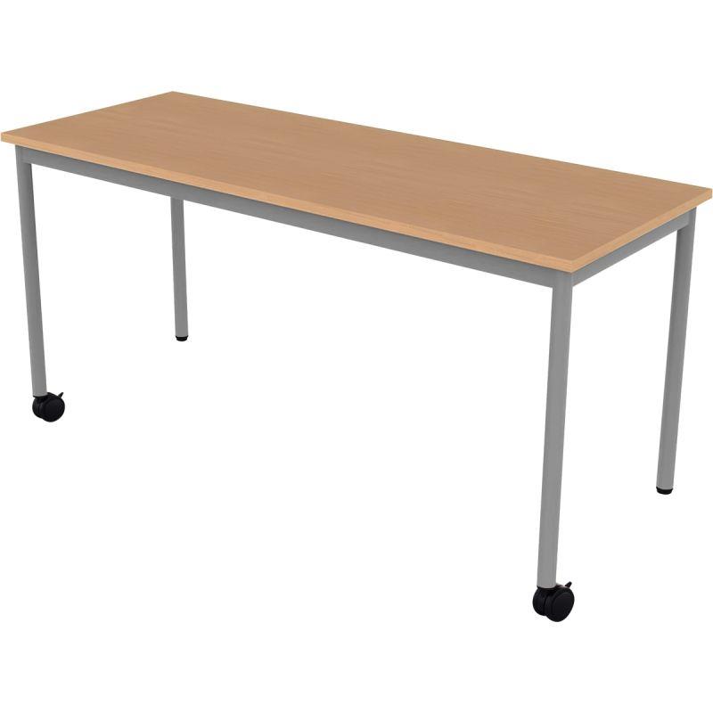 Ref. 96542, Table 130x50cm 2 roulettes taille 6 alu, marque N.C