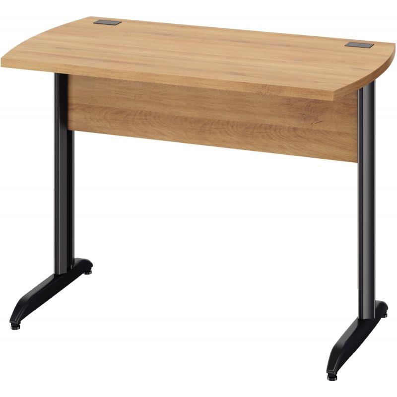 Image de  Table bureau pieds métal L80 cm Jazz+ Chêne du Bocage 