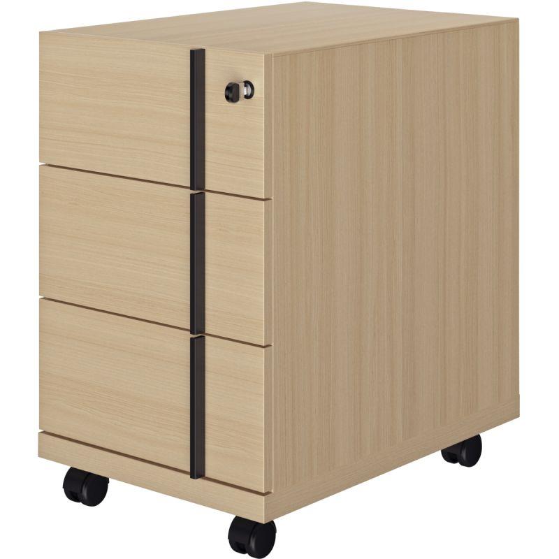 Image de  Caisson mobile 3 tiroirs E-Motion chêne structuré 
