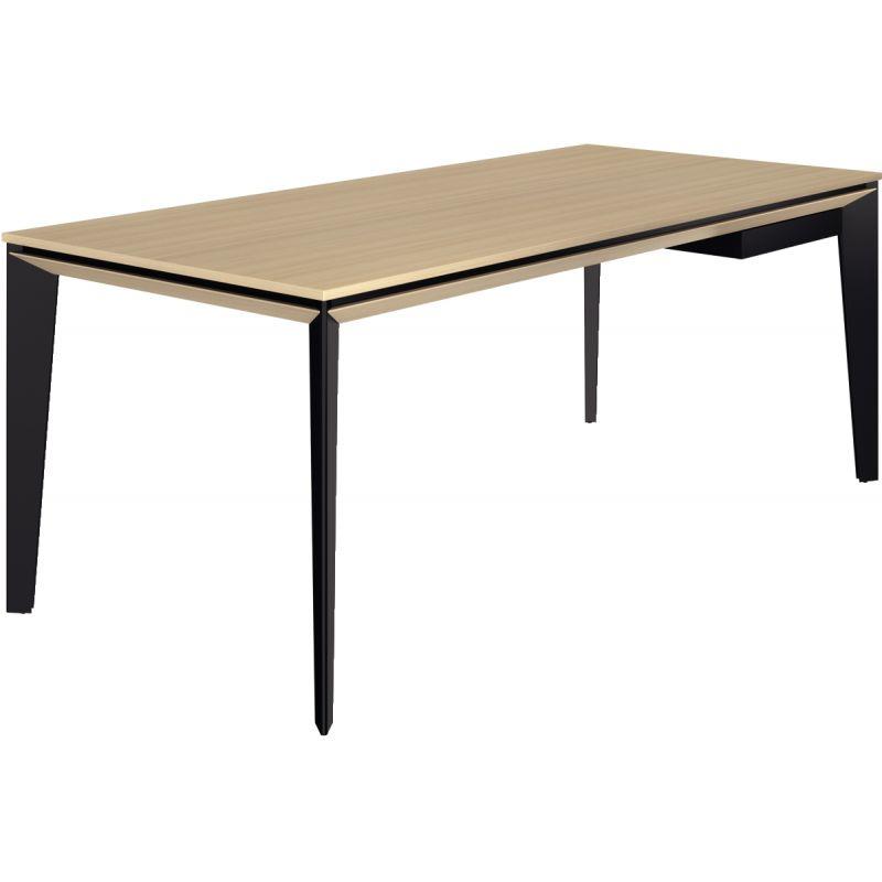 Image de  Bureau plateau bois L190cm E-Motion chêne structuré 