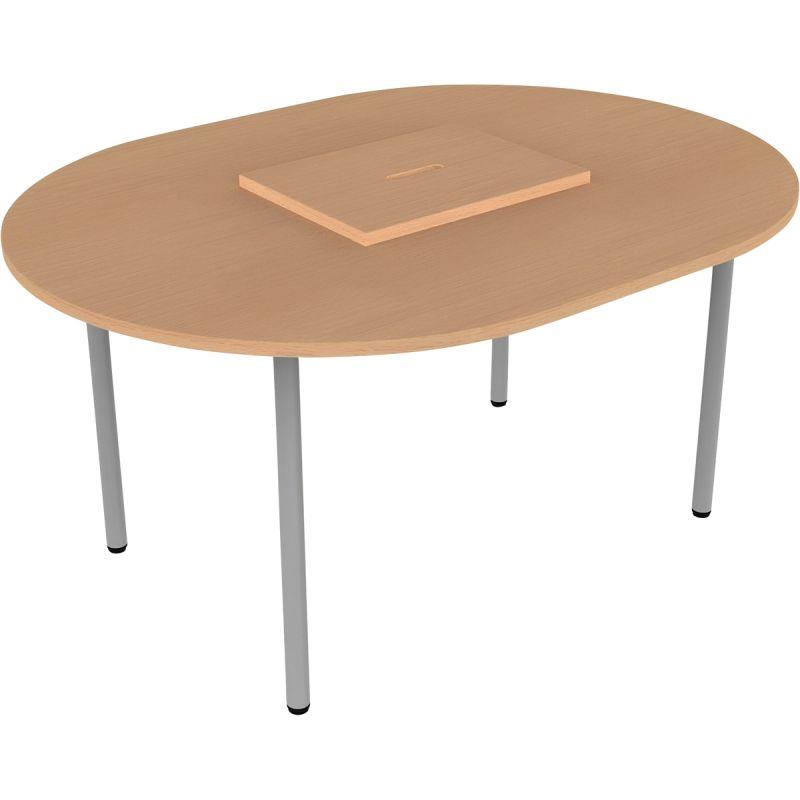 Ref. 96728, Table ovale 120x90cm avec 1 bac taille 3 alu, marque N.C