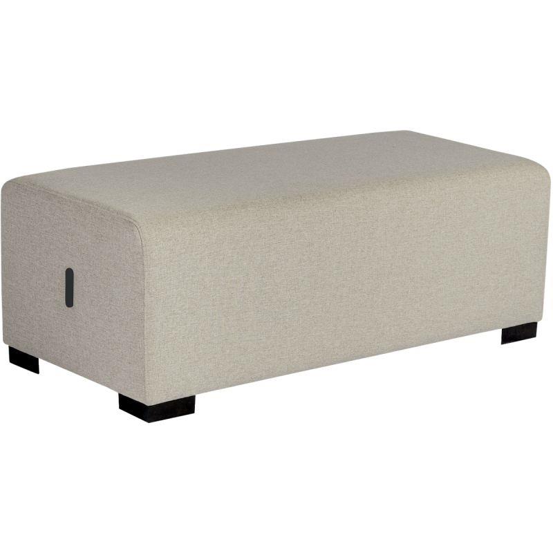 Ref. 96735, Pouf Hizia 2 places beige sahara, marque ALBA