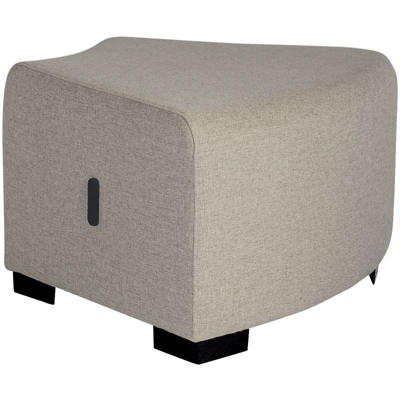 Ref. 96741, Pouf Hizia angulaire beige sahara, marque ALBA