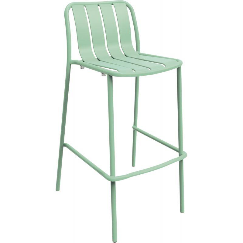 Ref. 96819, Tabouret haut avec dossier Verano vert menthe, marque N.C