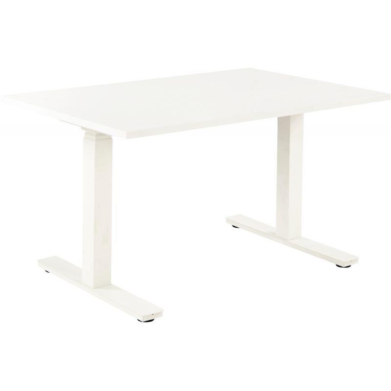 Ref. 96929, Bureau assis debout L140 cm Boost plateau blanc/piètement blanc, marque N.C