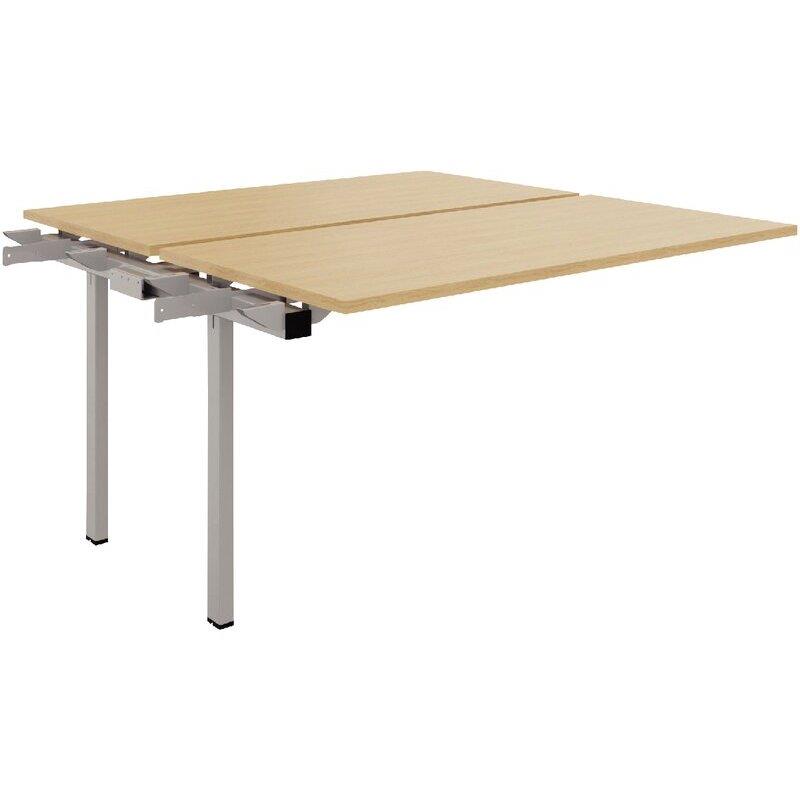 Ref. 97118, Bureau fixe suivant L120cm Conect plateau chêne naturel/piètement alu, marque N.C