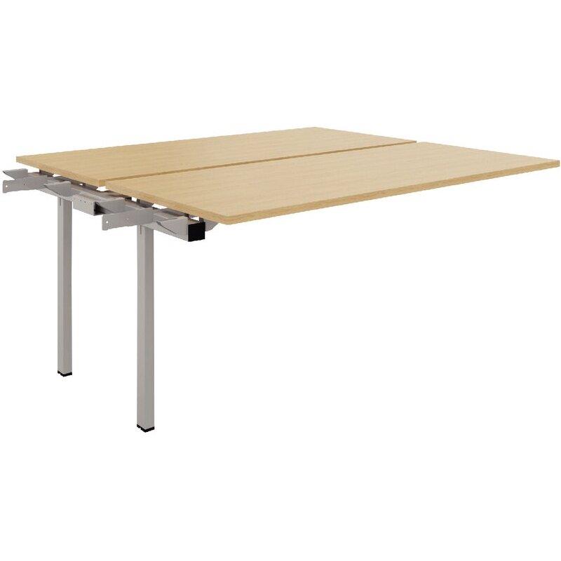 Ref. 97119, Bureau fixe suivant L140cm Conect plateau chêne naturel/piètement alu, marque N.C