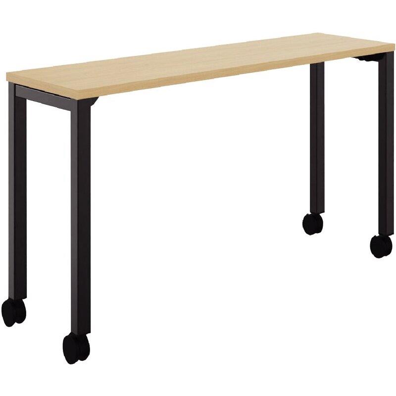 Ref. 97122, Table L120 cm x P40 cm x H73,5 cm Perform Mobile plateau chêne naturel/piétement noir, marque N.C