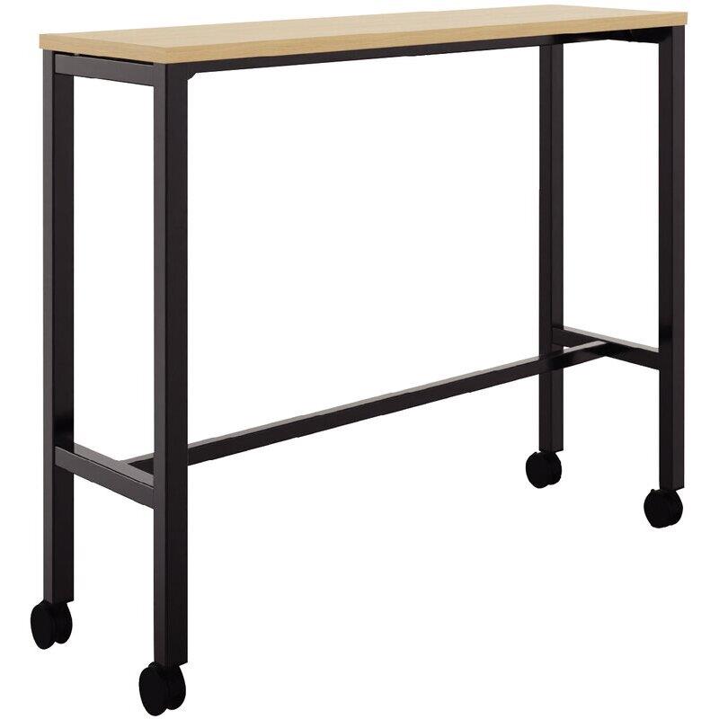 Ref. 97124, Table L120 cm x P40 cm x H104,5 cm Perform Mobile plateau chêne naturel/piétement noir, marque N.C