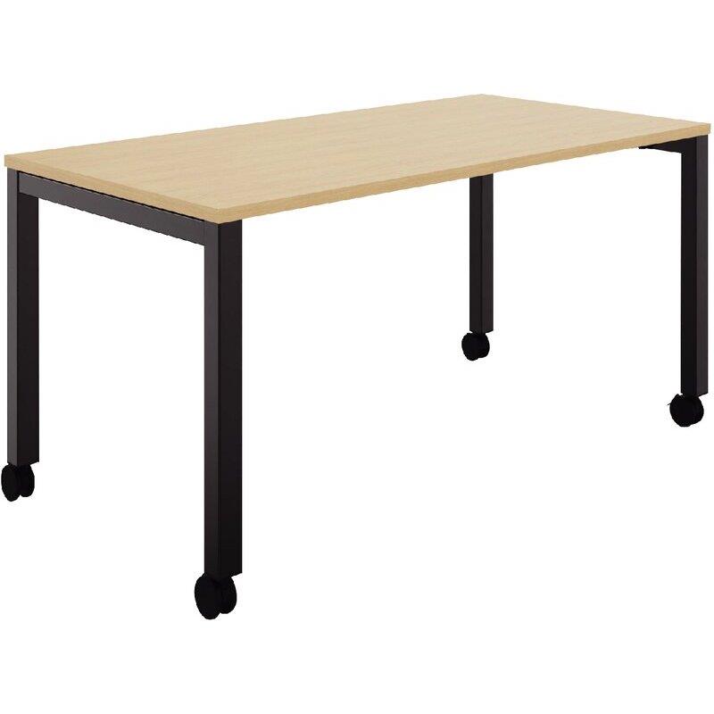 Ref. 97126, Table L140 cm x P80 cm x H73,5 cm Perform Mobile plateau chêne naturel/piétement noir, marque N.C