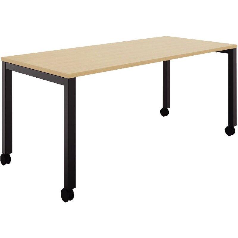 Ref. 97127, Table L160 cm x P80 cm x H73,5 cm Perform Mobile plateau chêne naturel/piétement noir, marque N.C