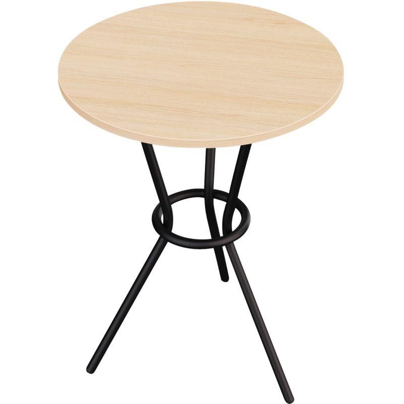 Ref. 97161, Table H105cm GABY plateau chêne naturel/piètement noir, marque N.C