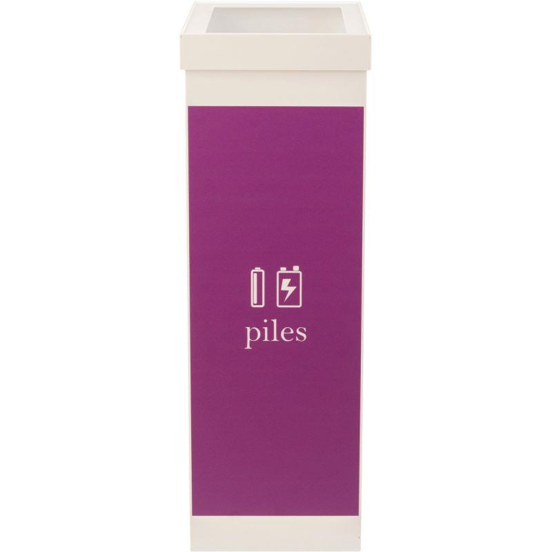 Ref. 97164, Corbeille de tri sélectif piles blanc 60 litres, marque PAPERFLOW