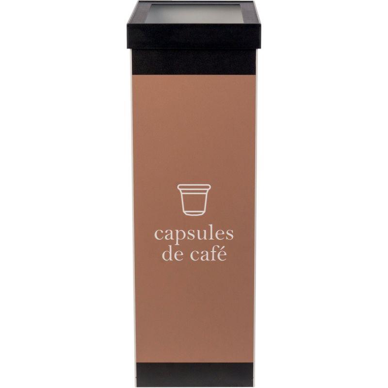 Ref. 97171, Corbeille de tri sélectif capsules de café noir 60 litres, marque PAPERFLOW