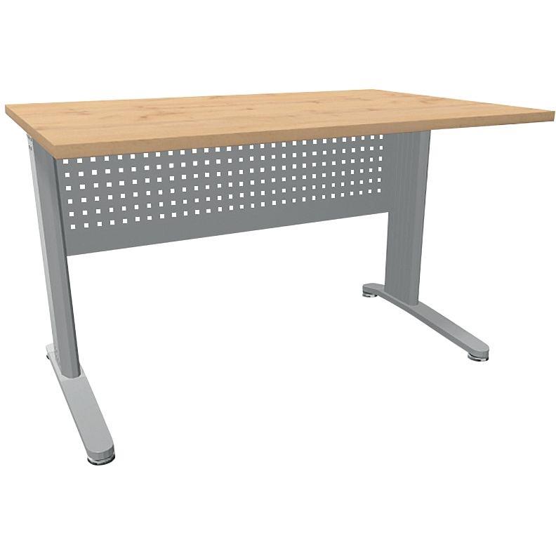 Image de  Bureau individuel STAR L140xP80cm plateau Hercule/piètement alu 