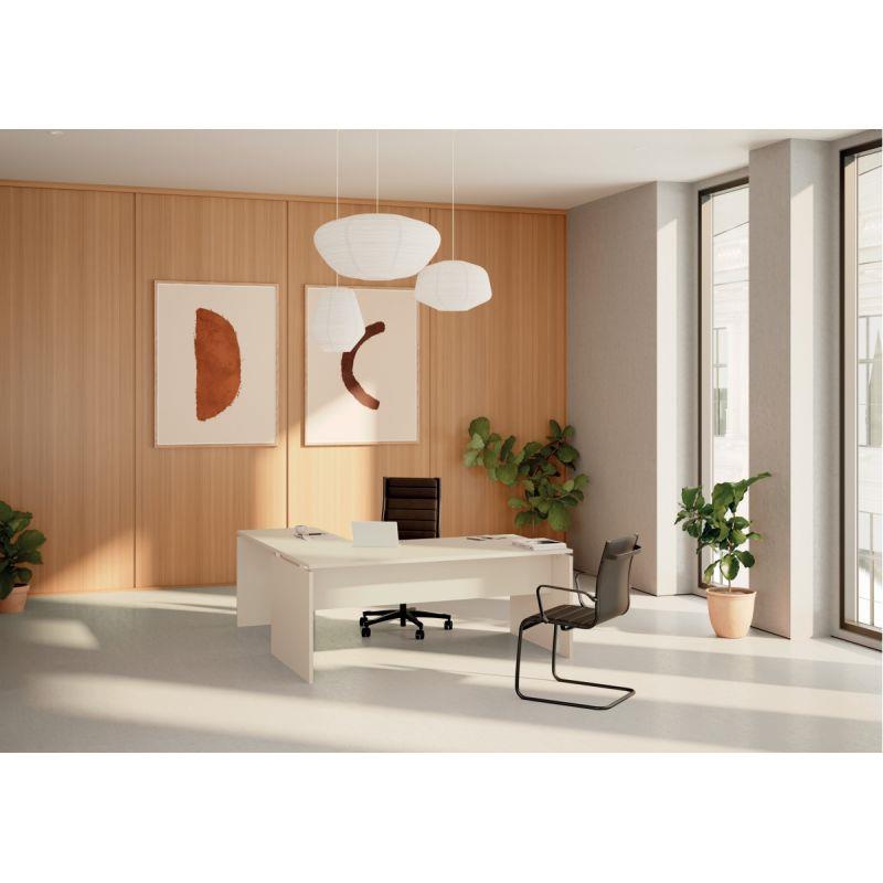 Image de  Bureau L200xP90cm Xenion plateau beige/piètement beige 