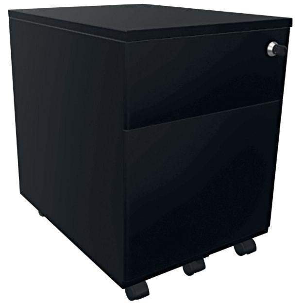 Image de  Caisson mobile métal 3 tiroirs Elyos plateau noir/corps noir 