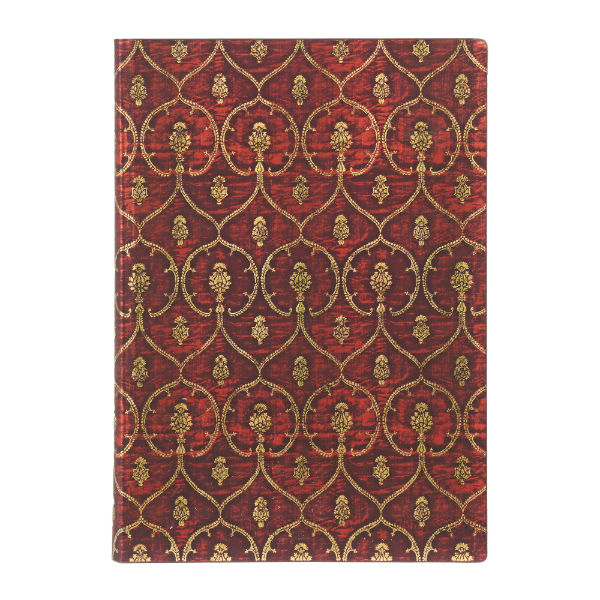 Image de  Carnet souple velours rouge - Midi - Ligné - 176 pages 