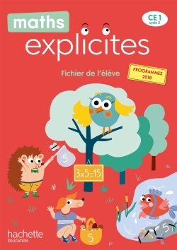 Ref. 9782016272039, Maths explicites CE1 - fichier élève - edition 2020