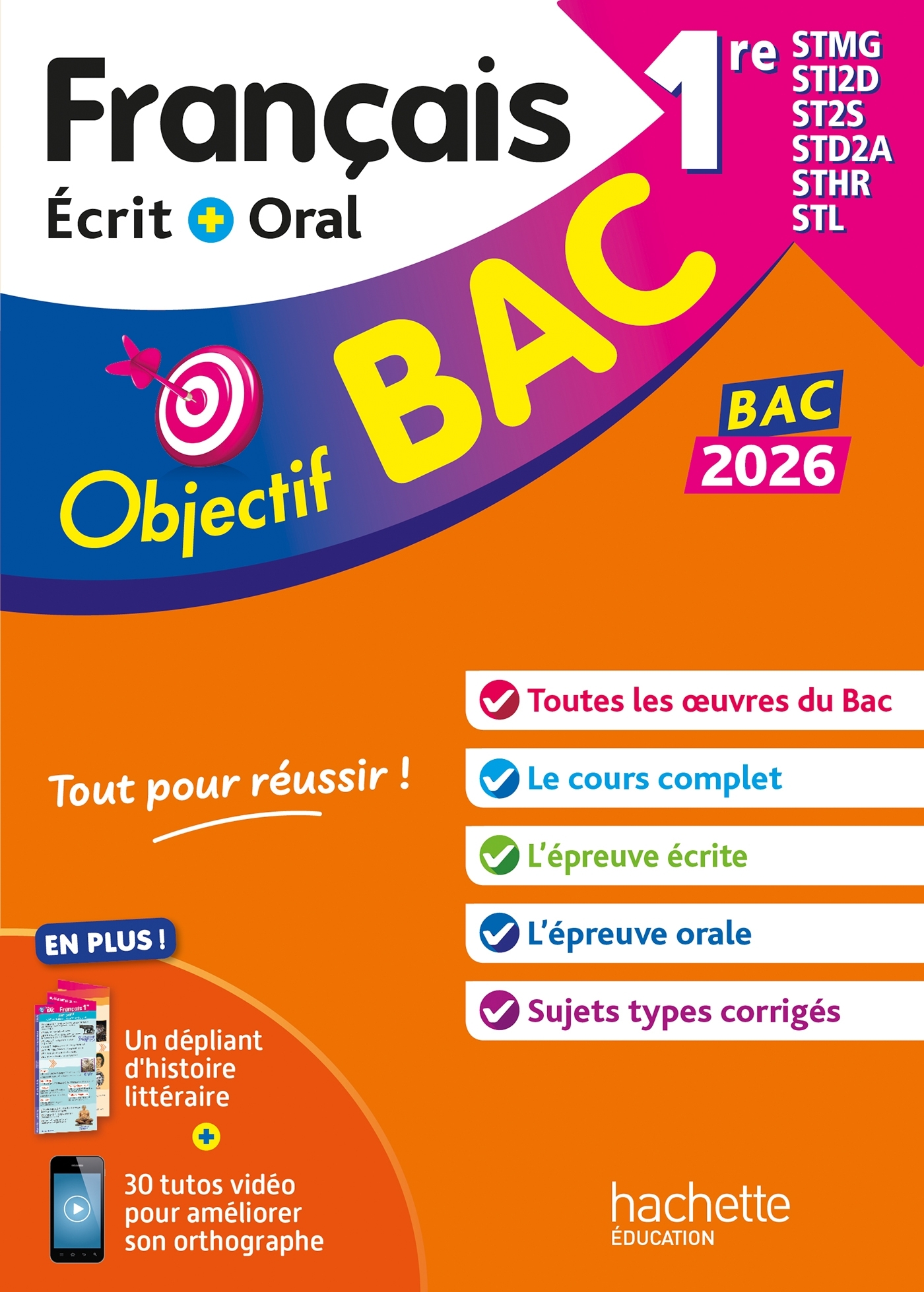 Image de  Objectif bac 2026 - français écrit et oral 1res stmg - sti2d -... 