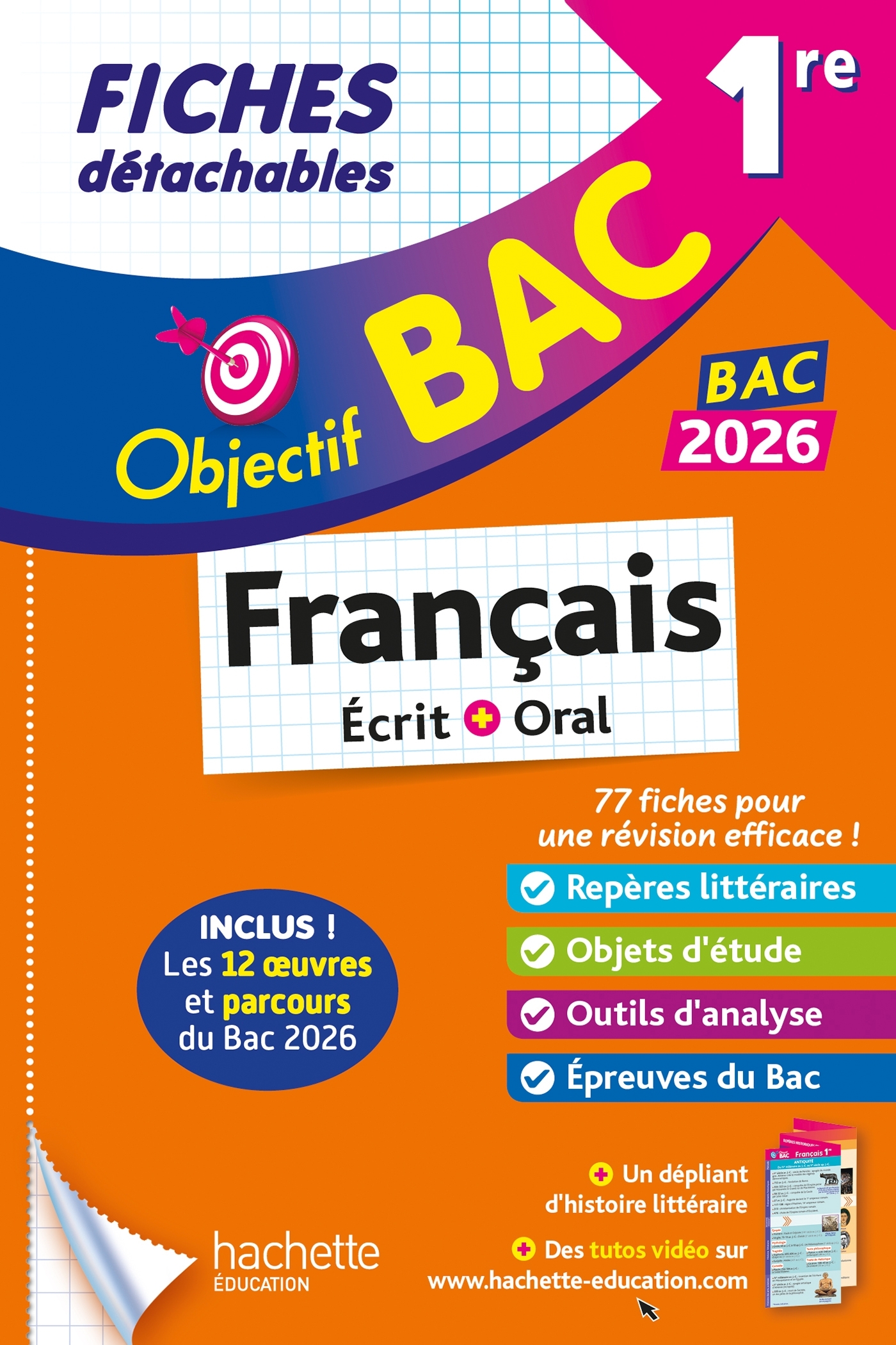 Image de  Objectif bac 2026 fiches détachables français 1re générale 