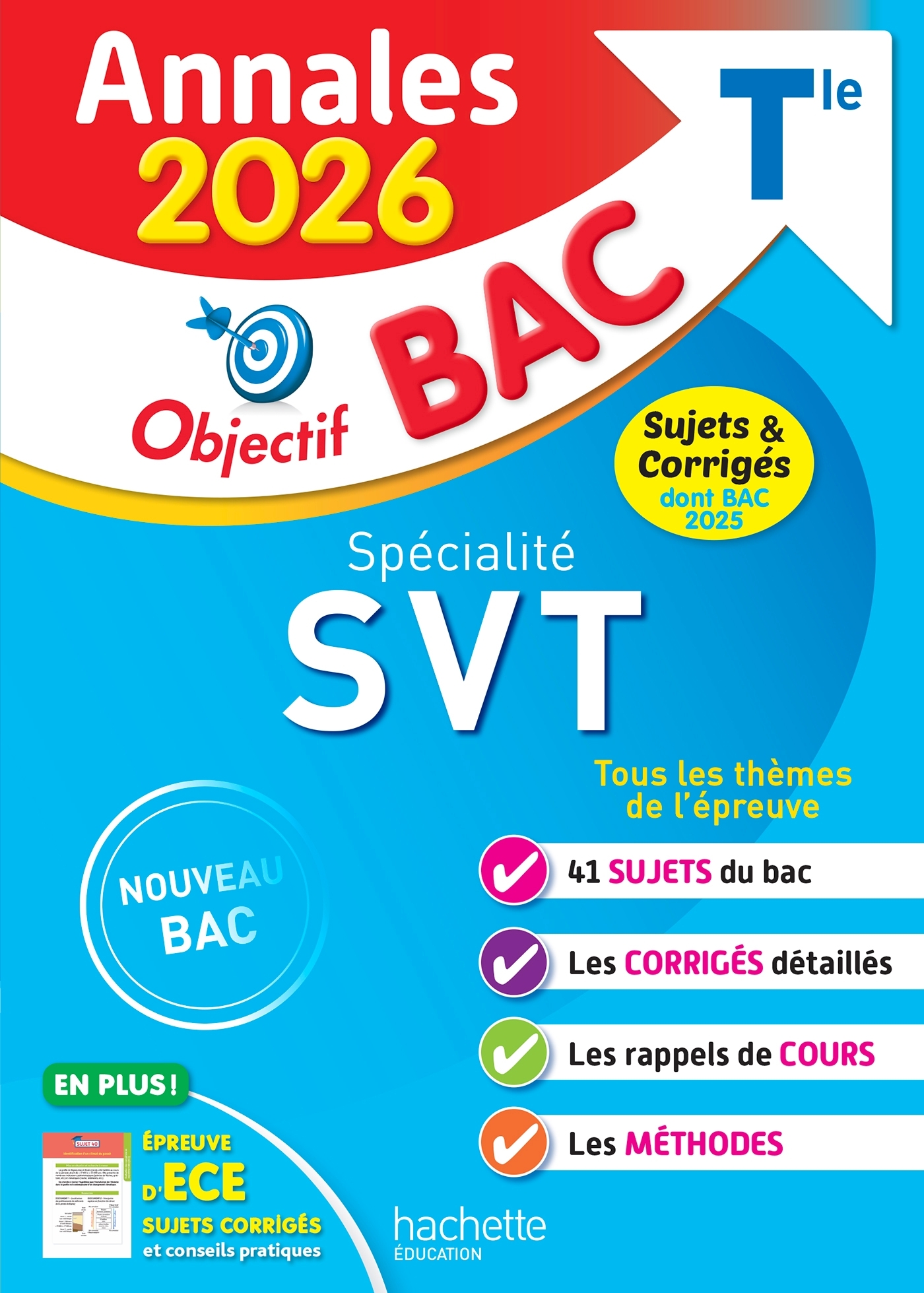 Image de  Annales objectif bac 2026 - spécialité svt tle - sujets et corrigés 