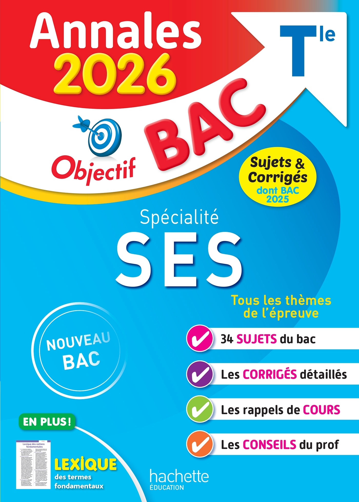 Image de  Annales objectif bac 2026 - spécialité ses tle - sujets et corrigés 