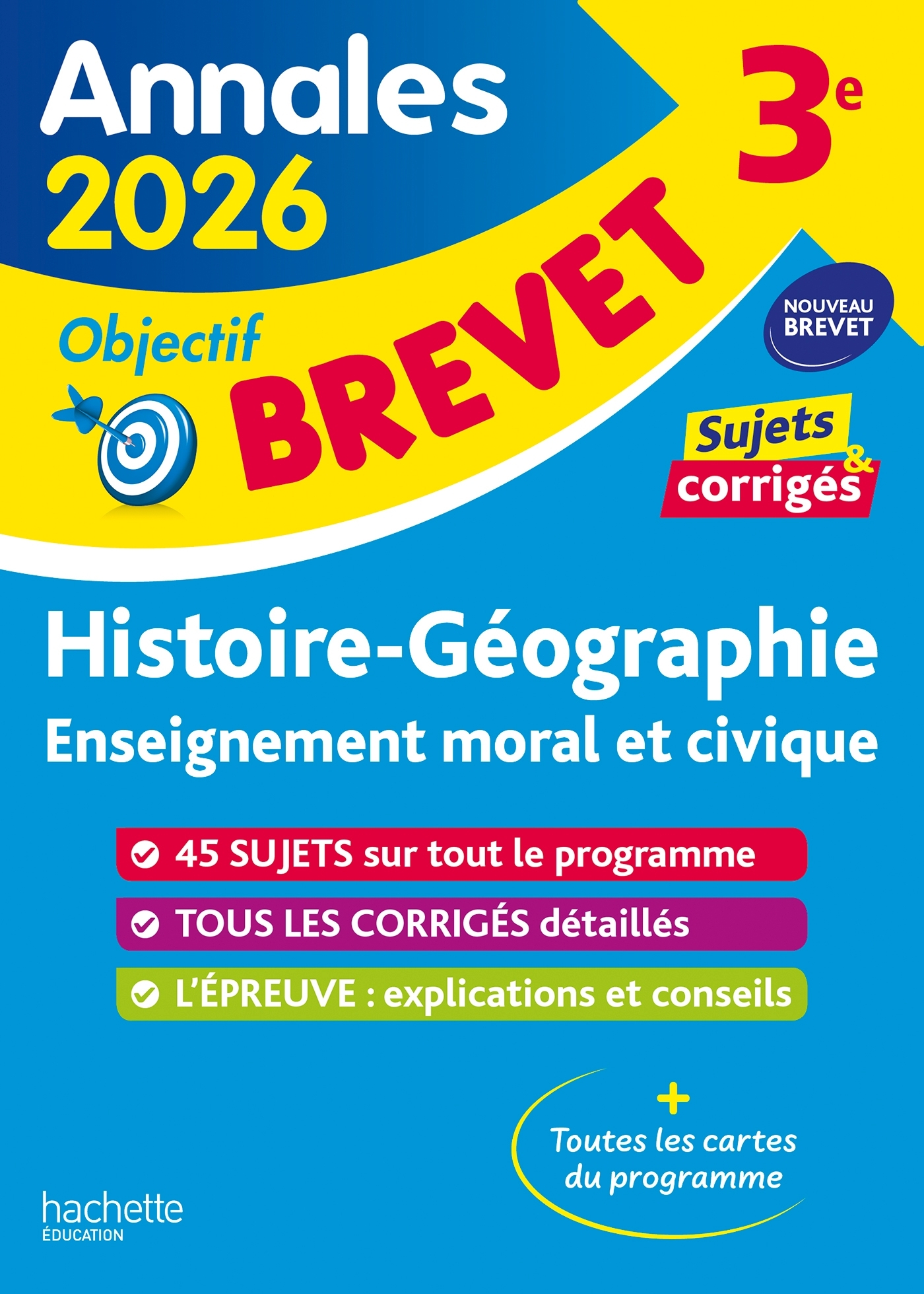 Image de  Annales brevet 2026 - histoire-géo-emc 3E - sujets et corrigés 