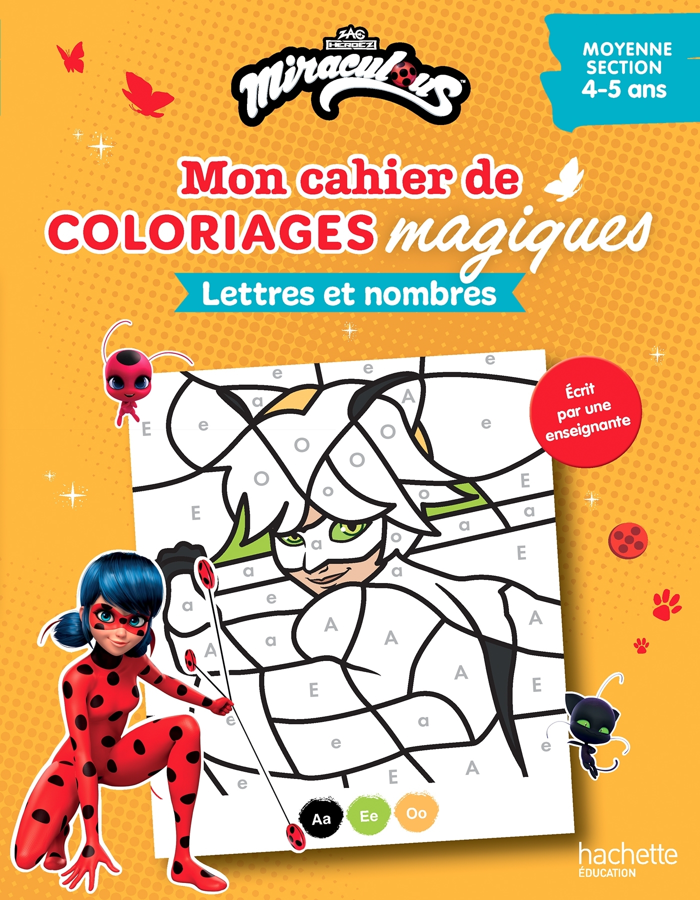Image de  Mon cahier de coloriages magiques miraculous - lettres et nombres... 