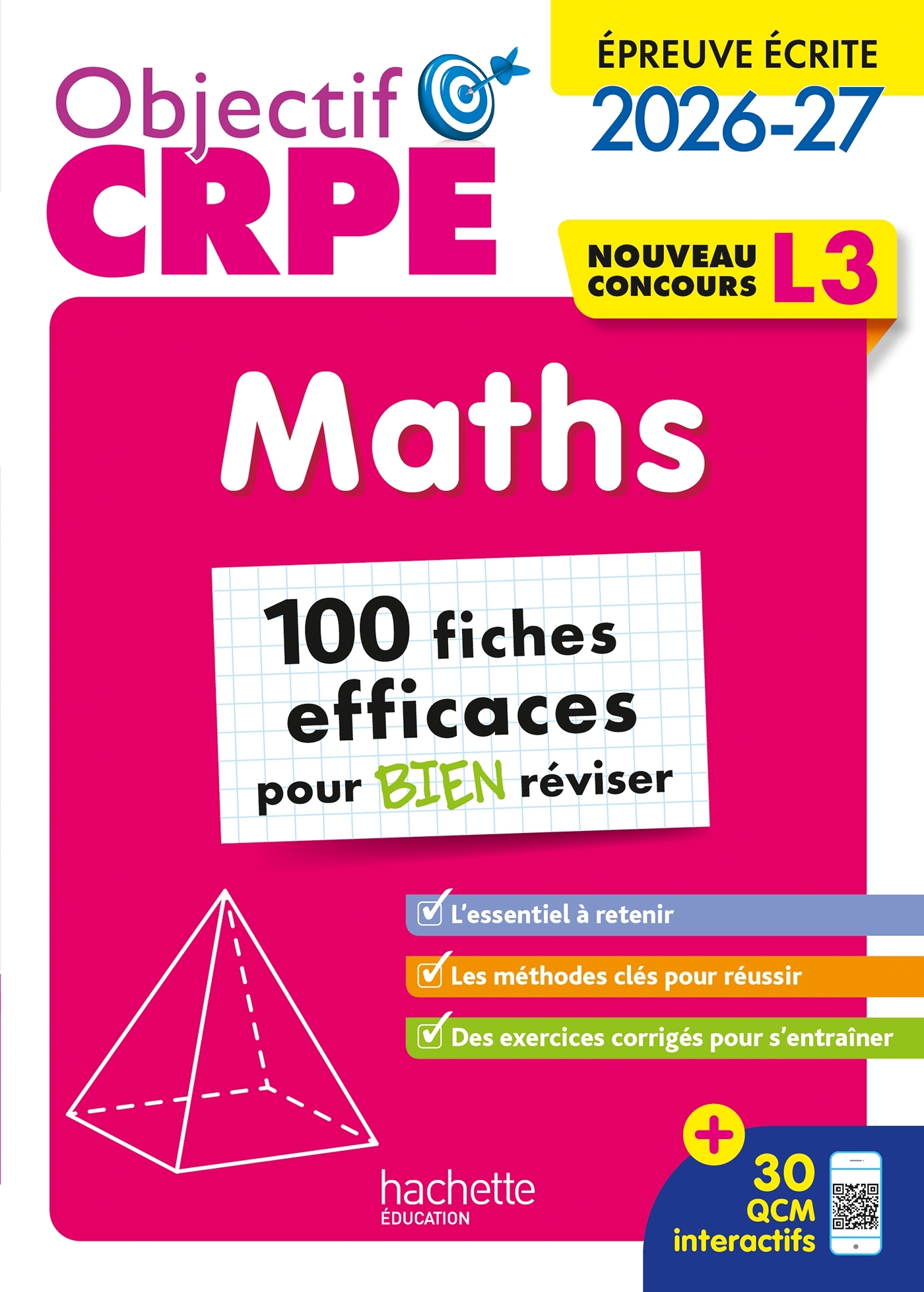 Image de  Objectif crpe 2026 - maths - 100 fiches pour bien réviser  - ép.... 