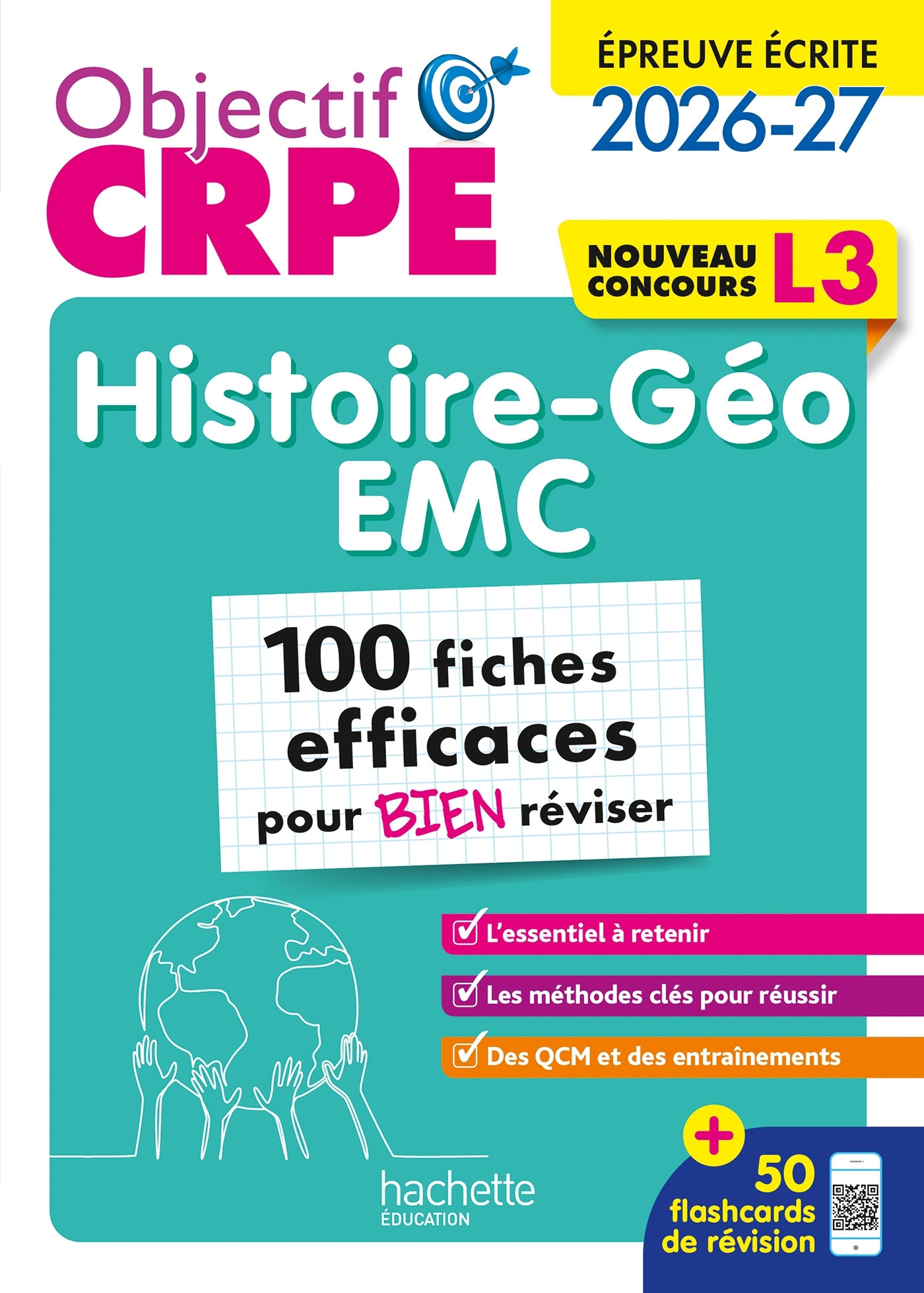 Image de  Objectif crpe 2026 -  histoire-géo emc - 100 fiches efficaces pour... 