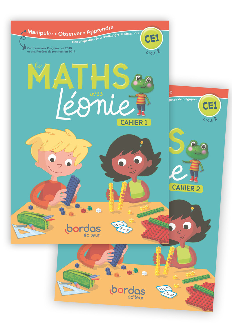 Ref. 9782047337165, Les maths avec léonie CE1 2020 cahiers de l'élève 1 et 2 sous film