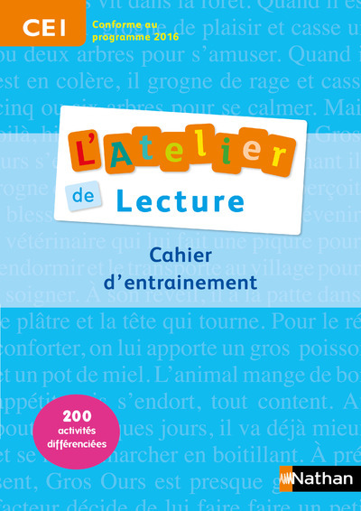 Image de  L'atelier de lecture - cahier d'entrainement - CE1 