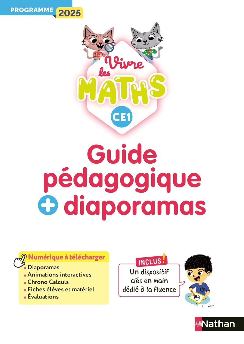 Image de  Vivre les maths - CE1 - guide pédagogique + diaporamas - programme... 